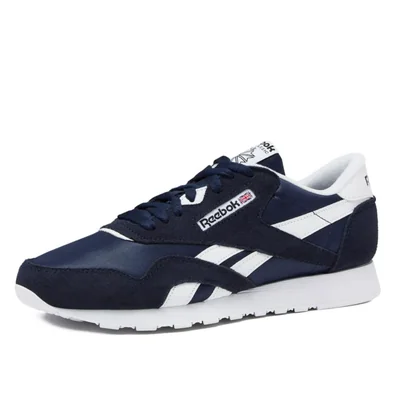 Zapatillas Reebok Classic Nylon para hombre azul marino y blanco talla 12