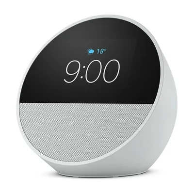 Amazon Echo Spot (1.ª Gen) Altavoz Inteligente Compacto con Pantalla - Blanco Glaciar