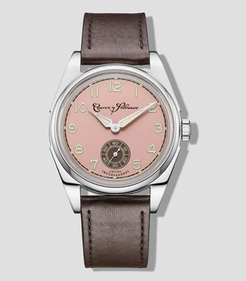 Reloj para hombre Robusto Sans Souci Casual Plateado y Salmón