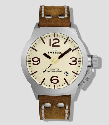 Reloj para Hombre Canteen Beige Casual, Plateado