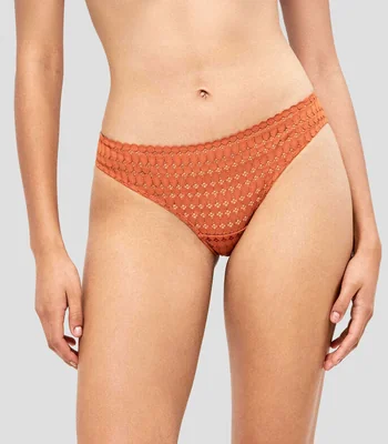 Bikini liso con detalle decorativo Mujer