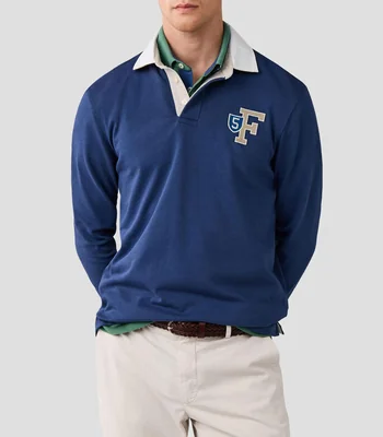 Playera tipo polo manga larga lisa Hombre
