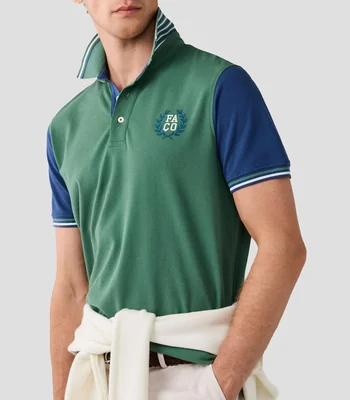 Playera tipo Polo manga corta liso Hombre