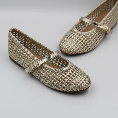 Flats Tejidos con Correa