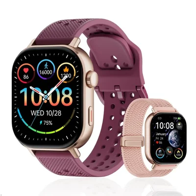Reloj GPS Moutarlier 2.06" AMOLED 50 m Impermeable Dorado