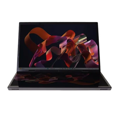 Laptop LM-140D Dual Screen 14+14” 2 en 1 Táctil 360°, Intel N95, 16GB RAM, 1TB SSD, Intel UHD, Wi-Fi, Bluetooth, HDMI, USB, Gris