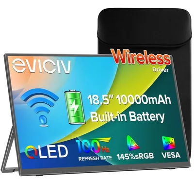 Monitor portátil inalámbrico EVICIV 18.5" 100Hz 10000 mAh