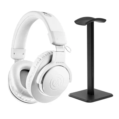 Auriculares Audio-Technica ATH-M20x de respaldo cerrado color blanco con soporte