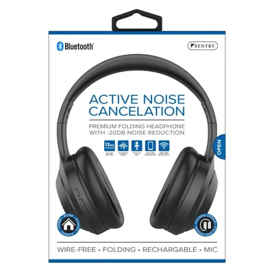 SENTRY Audífonos inalámbricos Bluetooth negros