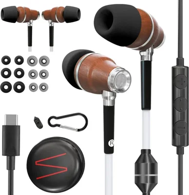Auriculares Symphonized EMF Airtube USB-C con micrófono y control de volumen