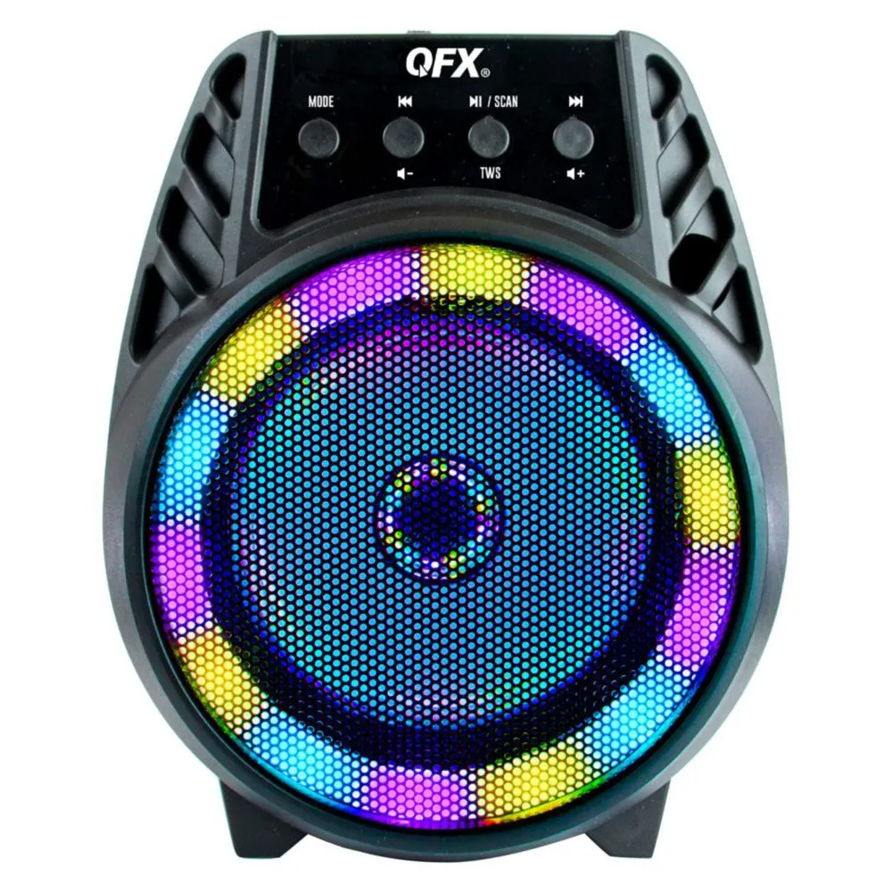 Altavoz QFX BT-64 TWS Bluetooth con woofer de 4" negro