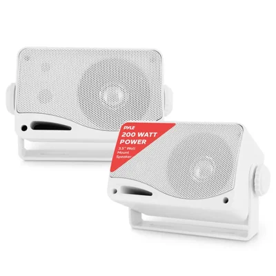 Set de altavoces para exteriores Pyle PLMR24 de 3 vías 200 W 3.5 pulgadas Marine Grade