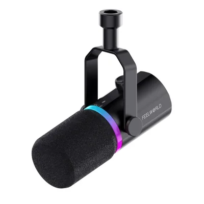 Micrófono FEELWORLD PM1 XLR/USB Negro Metálico