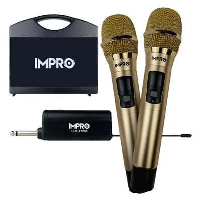 Micrófono Inalámbrico ImPro UHF-77Wifi Dorado