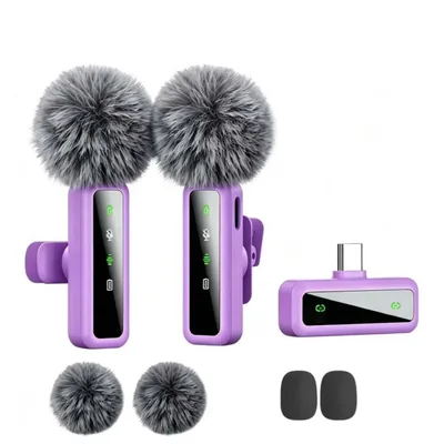 Micrófono inalámbrico Lavalier morado Ordele