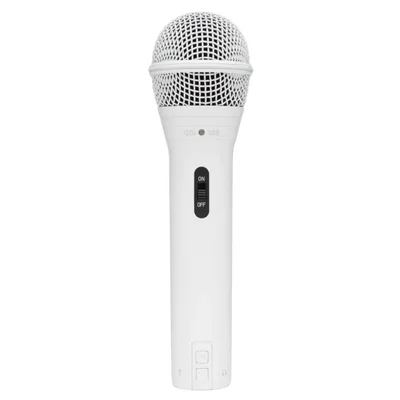 Micrófono Dinámico de Mano USB Samson Q2U para Grabación y Podcasting (Blanco)