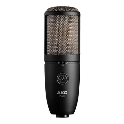 Micrófono de condensador AKG Pro Audio XLR 165 mm de largo plateado azul