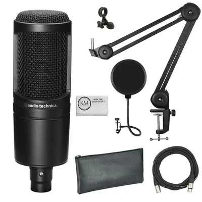 Micrófono Audio-Technica AT2020 de condensador cardioide paquete