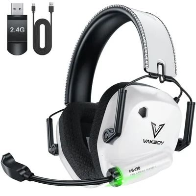 Auriculares inalámbricos para gaming Vakedy HW20 2.4GHz Bluetooth 50H