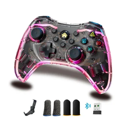 Controlador de Juego Inalámbrico TurbX Bluetooth LED con Vibración