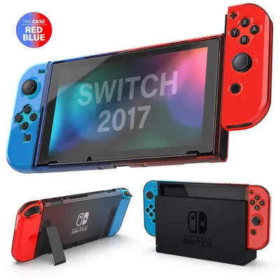 Funda Protectora Nyko para Nintendo Switch – Roja y Azul Delgado y Rígido Acoplable