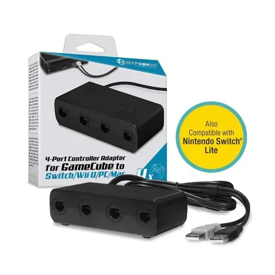Adaptador de control Hyperkin de 4 puertos para GameCube Switch y PC