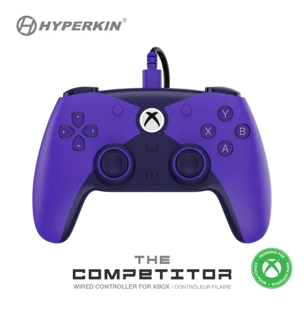 Controlador Hyperkin The Competitor Cableado Morado