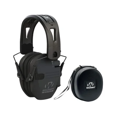 Paquete de protectores auditivos Bluetooth Tacti‑Grip Razor de Walker’s con estuche