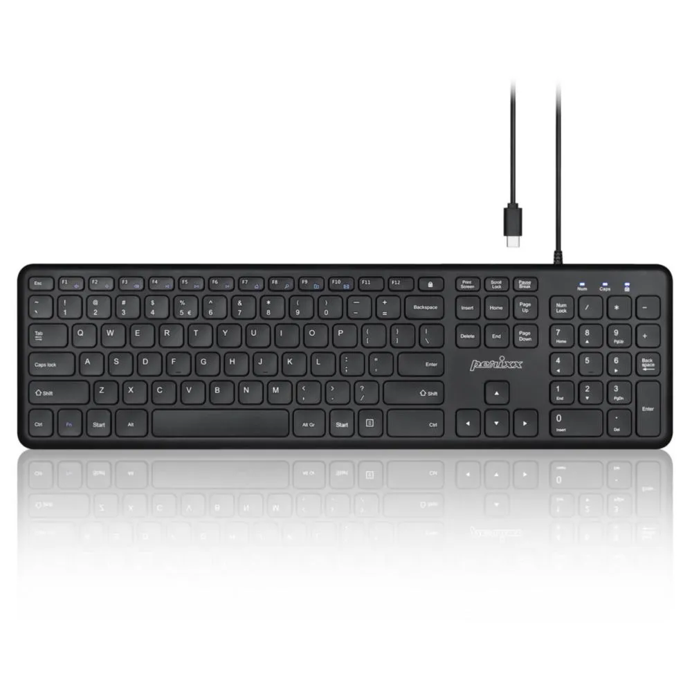 Teclado Perixx PERIBOARD-210C USB‑C Negro US