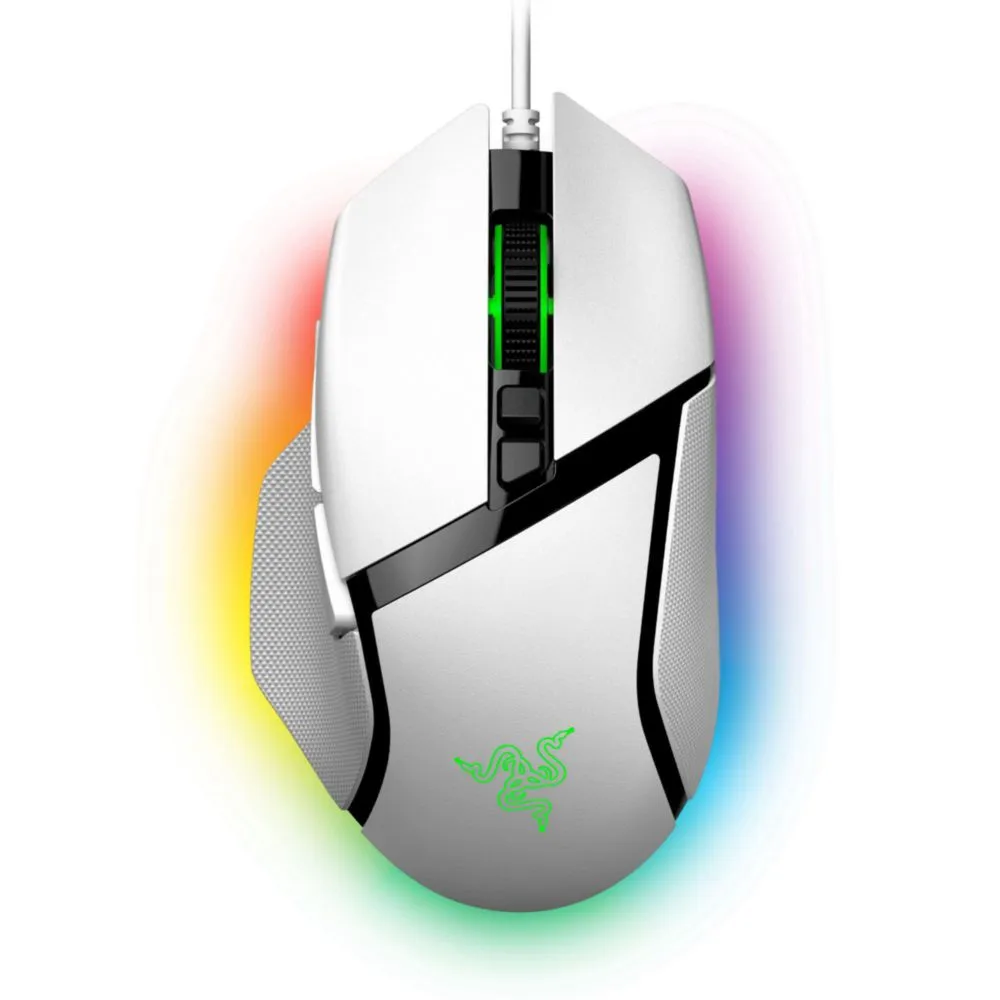 Ratón Razer Basilisk V3 RGB blanco con cable