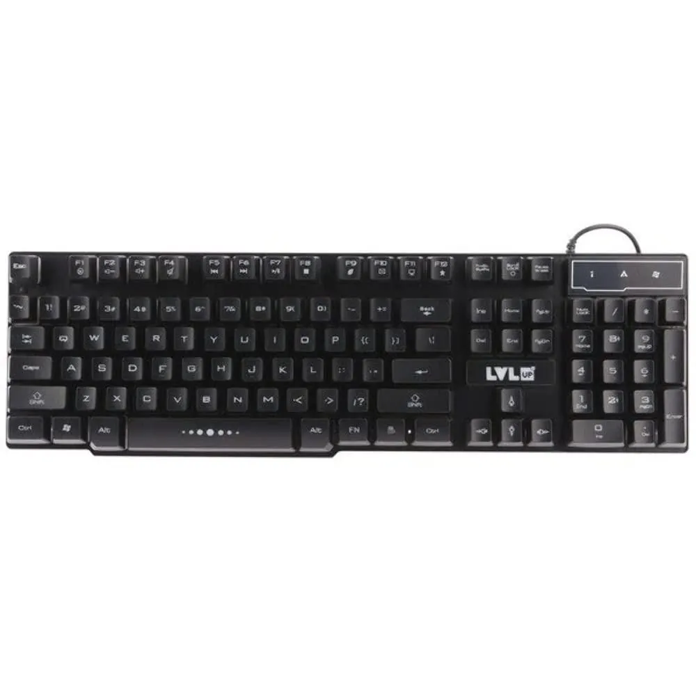 Teclado LVLUP LU734 Pro Gaming LED Multimedia
