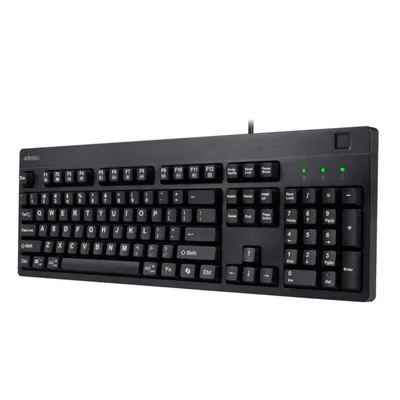 Teclado Adesso AKB-630FB-TAA con huella digital AES 256 y USB