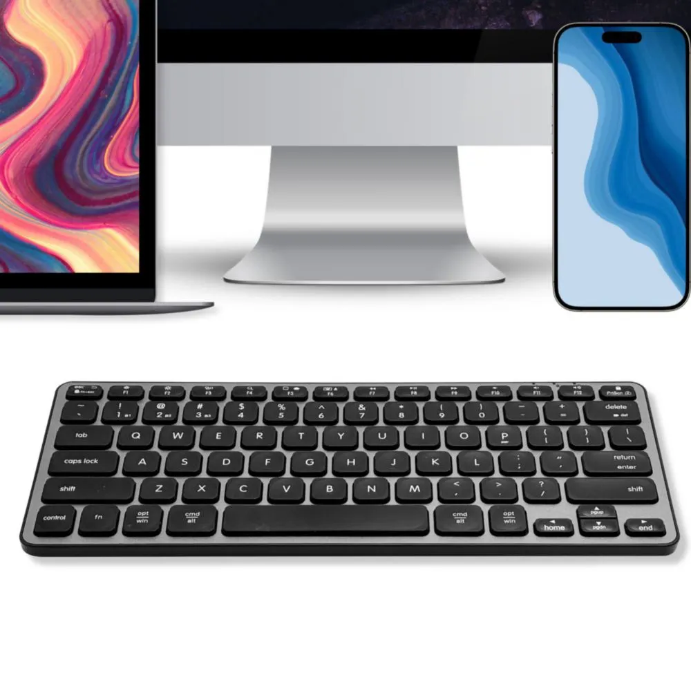 Teclado inalámbrico Bluetooth multi-dispositivo Macally BTMINIZKEY