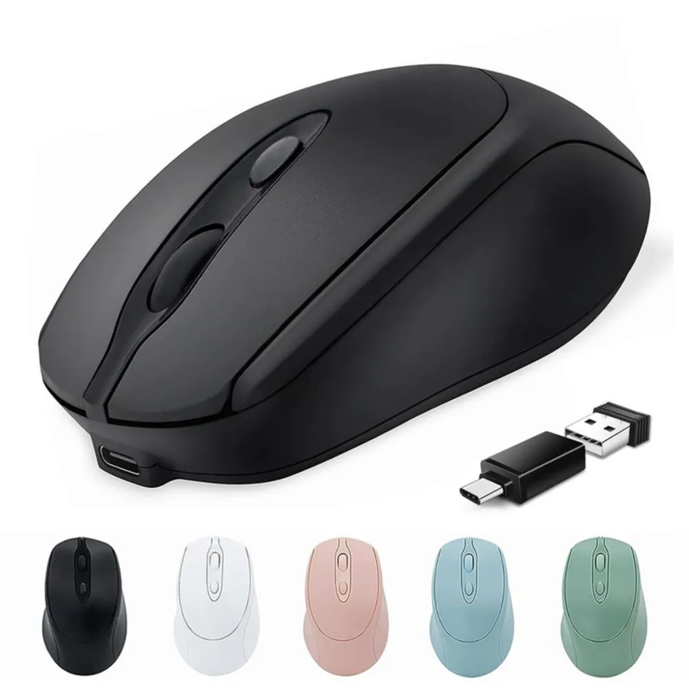 Mouse inalámbrico Quntee USB-C Bluetooth recargable