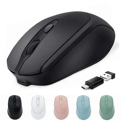 Mouse inalámbrico Quntee USB-C Bluetooth recargable