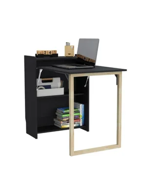 Escritorio Plegable Excelsior Lesli Wengue para Home Office