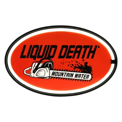 Letrero de neón Liquid Death de American Art Decor 41x25 cm