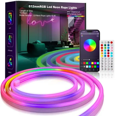 Luz de Cuerda LED RGB L8star L8-Neon 5 m – Control Remoto e App