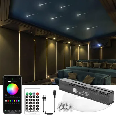 Kit de luces de fibra óptica CHINLY Meteor 3W Bluetooth 3 m