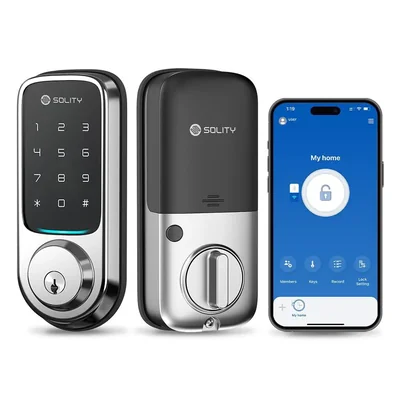 Cerradura digital inteligente Wi‑Fi SOLITY GT10K Níquel satinado