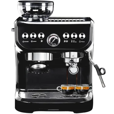 Cafetera Espresso MIROX 15 Bar con Molinillo y Espumador de Leche 2L