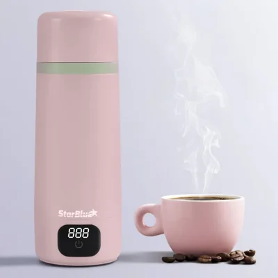 Hervidor portátil StarBlue 350 ml rosa 6 modos de temperatura 100-240 V