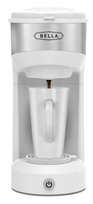 Cafetera BELLA Dual Brew de 414 ml de capacidad blanca