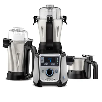 Licuadora Digital Hamilton Beach 58770 con Batidora y Trituradora 1400W Inox Negro