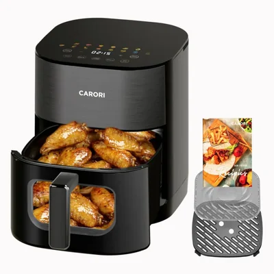 Freidora de aire Carori 6 qt 1700 W con ventana de visualización