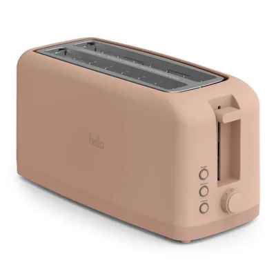 Toaster Bella de 4 rebanadas delgada ranura larga 1400 W con bandeja para migas