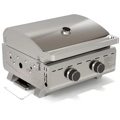 Parrilla de Gas Portátil Electactic de 2 Quemadores 251 pulg² Acero Inoxidable