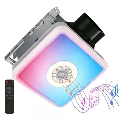 Extractor de baño Consciot 160 CFM con luz y Bluetooth RGB