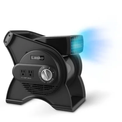 Ventilador utilitario Lasko U12104 12 pulgadas 289 CFM 3 velocidades 120 V negro