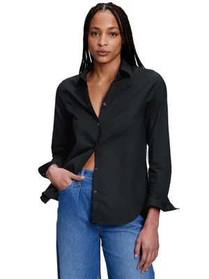 Camisa GAP clásica para mujer True Black talla XS